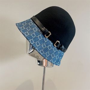 أزياء شارع دلو القبعات العصرية الأزرق الحروف الكاملة أغطية الرجال المصممين لافاة البشرة الذهبية