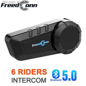 FreedConn KY Pro Capacete de motocicleta Headset Intercom 6 Riders 1000M Falando Bluetooth5.0 Moto Interfone à prova d'água Q230830