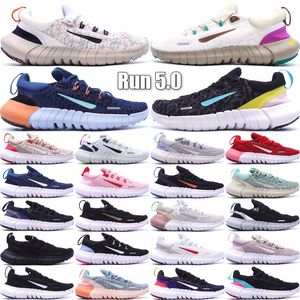 Top Free Run 5.0 Marathon Running Shoes Mens Womens Trainers Run 5s White Obsidian University Red Midnight Navy Summit White Outdoor Sneakers Size 36-45