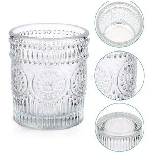 Portacandele Set di 12 Tealight in vetro trasparente Bk Votive Dandelion Girasole Tazze Modern Pillar Stand per centrotavola Drop Deli Othg9