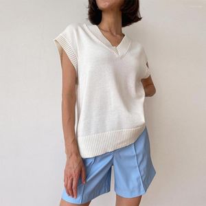 Women's Sweaters Stylish Sweater Vest Warm Breathable Knitted Simple Casual Lady Pullover