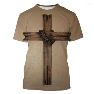 Camiseta masculina jesus cruz 3d impresso moda camisa rua hip-hop engraçado legal camiseta verão em torno do pescoço casual camisetas topos unisex