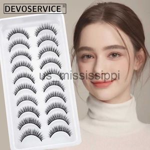 フェイスリラッシュDevoservice Lashes 610airs Natural Short SheaLashes 3D Mink Lashes Extension