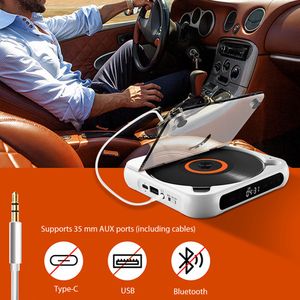 CD Player BluetoothCompatível USB AUX Reprodução Desktop Função de Memória Música Presente Para Amigo Família Estudante 230829