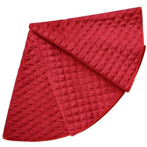 Christmas Decorations Sorrento 50" Red Velvet Diamond Quilted Tree Skirt Decoration Fashionable Design