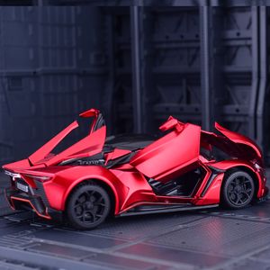 Modelo de carro fundido 1/32 Lykan Hypersport Alloy Sport Car Modelo Diecast Toy Metal Veículos SuperCar Model Simulation Collection Childrens Toy Gift 230829