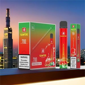 Sunfire 0% 2% 3% 5% popularne produkty Sunfire 700 Puff 10 Regularne smaki doładowalne jednorazowe cena hurtowa Vape Pen z producenta