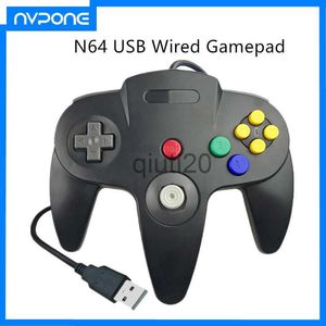 Game Controllers Joysticks N64 USB Wired GamePad N64 Controller GamePad Joystick för Mac Computer PC Classic Retro GamePads X0830