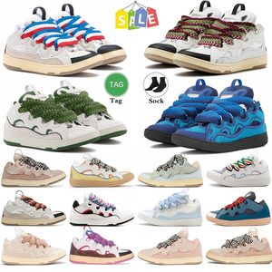 Designer malha tecido Lace-up sapatos estilo extraordinário couro em relevo freio branco marfim tênis homens mulheres em nappa bezerro plataforma de borracha sola