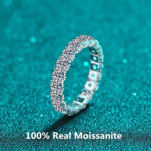 Anéis de casamento 18k ouro branco 925 prata esterlina anel de luxo 3.0 quilates d cor vvs1 diamante mulheres meninas festa jóias 230830