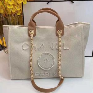 Женская мода роскошные пляжные сумки бренд CH Canvas Dembag Designer Classics Rackpacks Pearl Ladies Большой вечерние сумочки кошелек женщин Большой рюкзак ручной сумки chrg