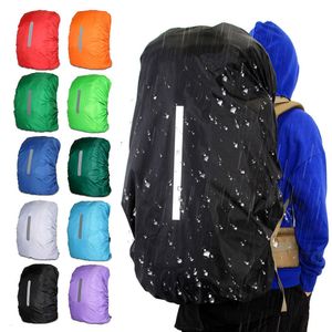 Backpacking Packs 3040L Reflective Waterproof Backpack Rain Cover Outdoor Sport Night Cycling Safety Light Raincover Case Bag Camping Hiking 230830