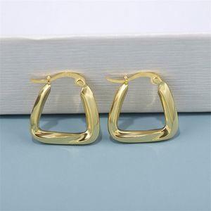 New Korean Metal Square Hoop Earrings for Women Fashion Cute Gold Silver Color Punk Charm Minimalist Jewelry Brincos Wholesale YME061