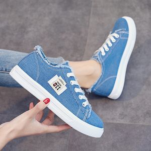 Dress Shoes White Canvas Breathable Girls Casual Sneakers 2023 Classic Laceup Denim Sneaker 230829