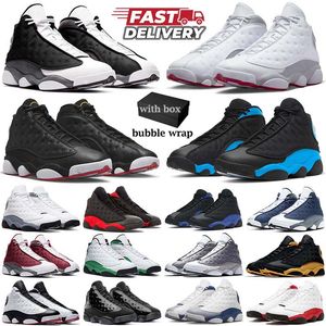 con scatola jumpman 13 scarpe da basket da uomo sneakers 13s Playoffs Nero Flint University Blue Wolf Grigio Playground Bred Court Purple scarpe da ginnastica sportive da uomo all'aperto