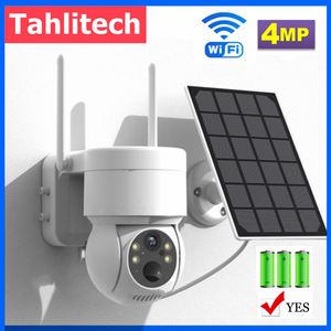 IP -kameror WiFi Solar PTZ Camera 4MP Wireless CCTV Security Outdoor WiFi Batteri laddas med panel 230830