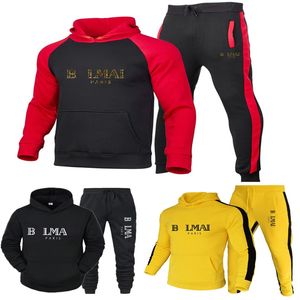 Mens Tracksuits Balman Tracksuit 디자이너 Hoodie Suit Pure Cotton Fashion Hoodie 바지 스웨트 셔츠 스포츠웨어 연인을위한 같은 옷 M-3XL