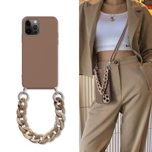 İPhone 14 için Moda Tasarımcısı Cep Telefon Kılıfları 14 PRO 14PLUS 13 12 11 PRO Max XSmax 6 7 8 Plus Se Lanyard Crossbody Cep Telefon Kılıfları