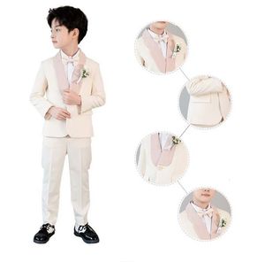 Suits Children Luxurious Groom Pograph Dress Kids Beaufitul Birthday Suit Boys Formal Host Wedding Party Performance Tuxedo Wear 230830