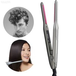 Encrespadores de cabelo alisadores profissionais 2 em 1 alisador de cabelo curling ferro modelador de cabelo ferro liso para cabelo curto LED alisador de cabelo barba cerâmica L230916