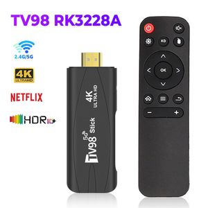 TV Stick TV98 Android Big TV zestaw HDR TOP OS 4K WiFi 6 2.4/5.8G Android 7.1 Smart Sticks Android TV Box Stick Portable Media Player 230831