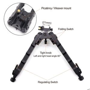 戦術アクセサリーAPLUS CS V9 METAL TRIPOD with QD 20mm Picatinny Rail Rail Mount Bipodアダプター調整可能長さブラックカラードロップDH6Hz