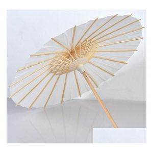 60Pcs Bridal Parasols White Paper Umbrellas Beauty Items Chinese Mini Craft Umbrella Diameter 60Cm Sn4664 Drop Delivery