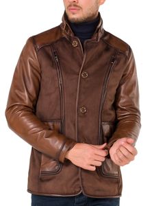 Finta pelle da uomo 2023 Autunno e Inverno Uomo Originale Cintura con colletto verticale Giacca scamosciata dettagliata Top Giacche casual quotidiane 230831