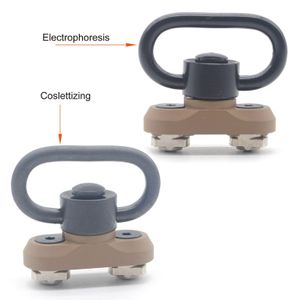 Andere Taktisches Zubehör Tan 1,25 Push Button Qd Sling Swivel Mount Kit mit M-Lok-Schienenbefestigung für Handguard Drop Delivery Dhgn6