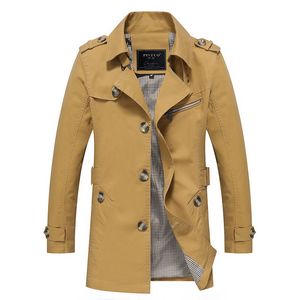 Mens Trench Coats AutumnWinter Korean Mens Long Business Jacket Men Windbreaker Jackets Casual Trench Coat Male 5 Colors S5XL JK5793 230831