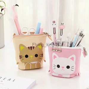 Ołówki Skalowalna obudowa ołówka Kawaii Pen Bag w woreczku Koreańska Koreańska Materiały do ​​szkolnych artykułów dla dziewcząt z powrotem do szkoły HKD230831