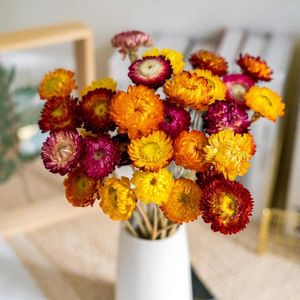 Flores decorativas naturais margaridas secas buquês artificiais girassóis arranjos de flores secas casamento fazenda mesa decoração para casa