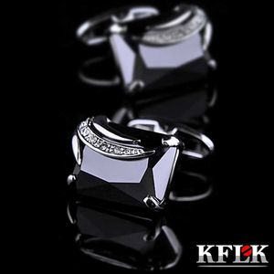 Cuff Links KFLK Jewelry fashion shirt cufflinks for men's Gifts Brand cuff buttons Black cuff links High Quality abotoaduras guests 230824