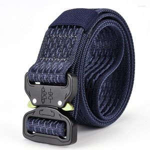 Bälten 3.7 cm breddstil Lyxig design mentaktisk nylon andas fritt utomhussport Canvas Belt Combat Strap Waistband