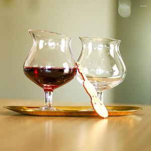 Wine Glasses 1/2pcs Slanted Whiskey Glass Classic Cup Goblet Brandy Tasting Snifters Chivas Neat Drinking For Bar
