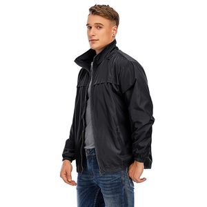 Trench da uomo Cappotto impermeabile con cappuccio Giacca impermeabile con cerniera Giacca a vento ultraleggera M3XL 230831