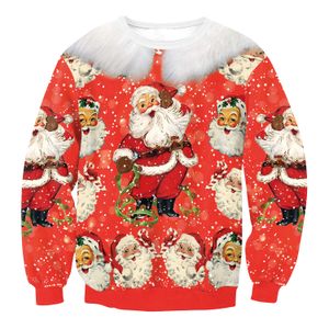 Men's T-Shirts Women 2023 Ugly Christmas Sweater For Holidays Santa Elf Christmas Printed Novelty Autumn Winter Blouses Clothing
