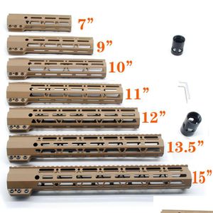 Outros Acessórios Táticos Tan Impresso 7910111213.5 15 Polegadas M-Lok Braçadeira Estilo Handguard Rail Float Mount System Drop Delivery Dhgav