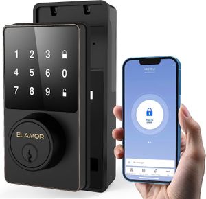 Key Lock Smart with Bluetooth Keyless Entry Door Touchscreen Keypads Easy to Install App Unlock Security Waterproof El 230830