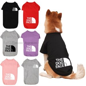 Designer Pets Camisetas O Rosto Do Cão Impresso Pet Camisa Legal Filhote De Cachorro Verão Vestuário Macio Respirável Roupas De Algodão Para Cães Pequenos Médios Grandes Preto 5XL A823