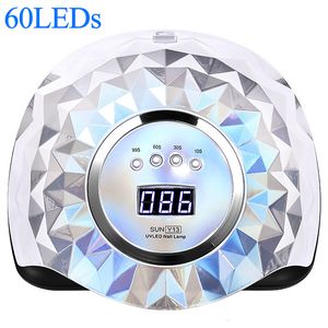 Secadores de unhas Poderoso 60LEDs Lâmpada LED para Gel Polonês Secagem Baixo Modo de Calor Sensor Inteligente Profissional Arte Salão Manicure Máquina 230831