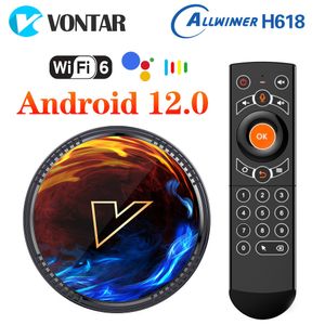 Set Top Box VONTAR H1 Android 12 TV Box Allwinner H618 Quad Core Cortex A53 Support 8K video BT Wifi6 Google Voice Media Player Set top box 230831