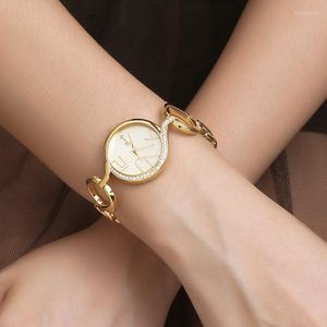 Armbandsur Gold Watch Luxury Fashion Diamond for Women armbandsur Girls Gift Lover Ladies Quartz Watches