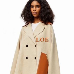 Loe brev kvinnans designer vindbrytare huva jacka mode långärmare jacka