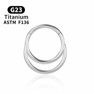 diaframma Piercing all'orecchio cartilagine Clicker anello al naso cerchio trago titanio Zircone G23 orecchini Donna Segmento cerniera