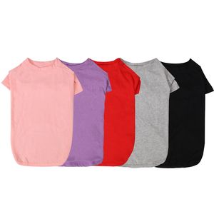 Hunde-Shirts, unbedrucktes T-Shirt, weich, für kleine, mittelgroße und große Hunde, Welpenkleidung, atmungsaktive Baumwolle, Katzen-Basic-Shirt, Kätzchenbekleidung, bezaubernd, gemütlich, lässig, modisch, Kostüm, 5XL, A822