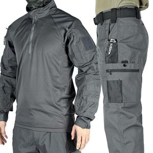 Men's Tracksuits Tactical Suits Combat Shirts Pants Military Men Assult Field Training Clothes Scouting Uniform Wear Resistant