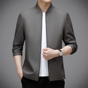 Men's Leather Faux Spring and Autumn Genuine Clothes Sheepskin Stand Collar Jacket Thin Casual Handsome 230831