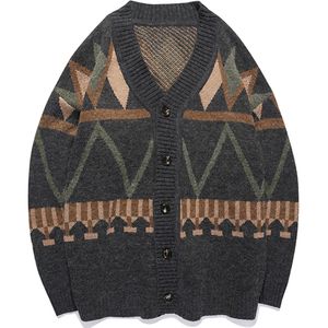 Mens Sweaters Harajuku Cardigan Men Sweater Winter Japanese Vintage VNeck Knitted Coat Streetwear Hip Hop Couples Outerwear 230830