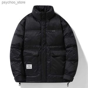 Men's Down Parkas Winter 80% White Duck Down Coat For Men Stand Collar Deep Pocket L-5XL Hyperdrive Puffer Jacket Male Windbreake Q230831